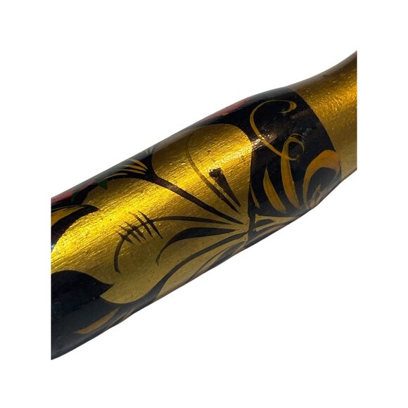 Vintage Khokhloma Scraper Wooden Handle Soviet Era Hand Painted - Picture 2 of 7